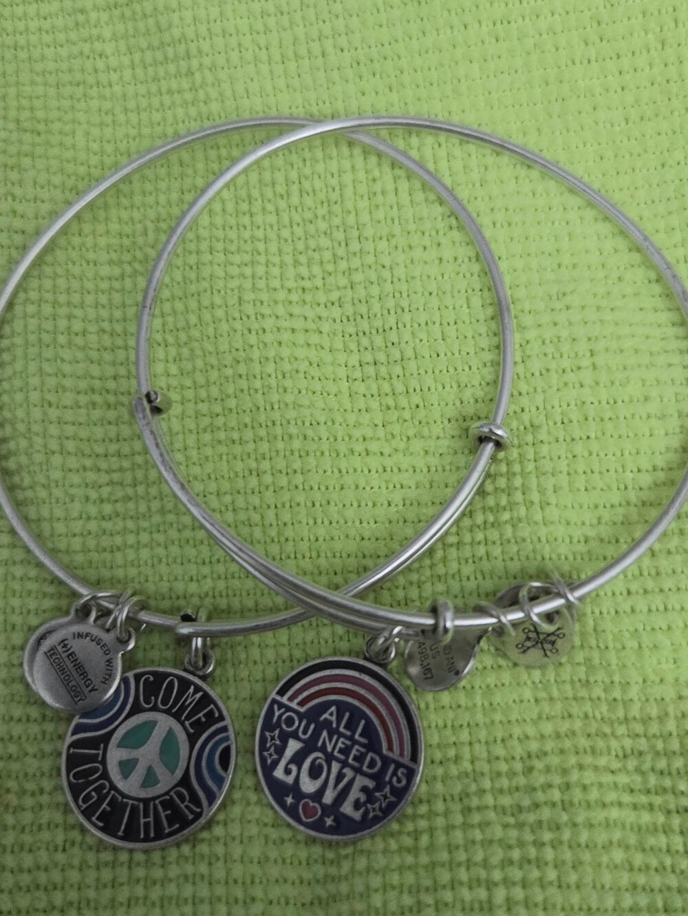 ALEX AND ANI 'Lennon & McCartney' Charm Bangle / Bracelet Set